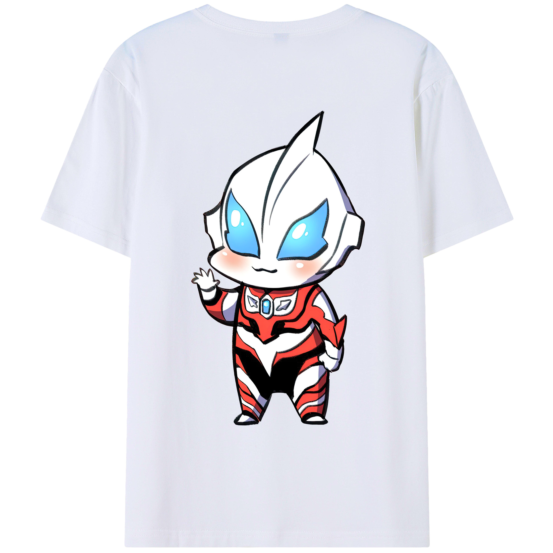 （画像用） ウルトラマン Ultraman 綿100％ メンズ半袖Tシャツ（バックプリント） 通気性