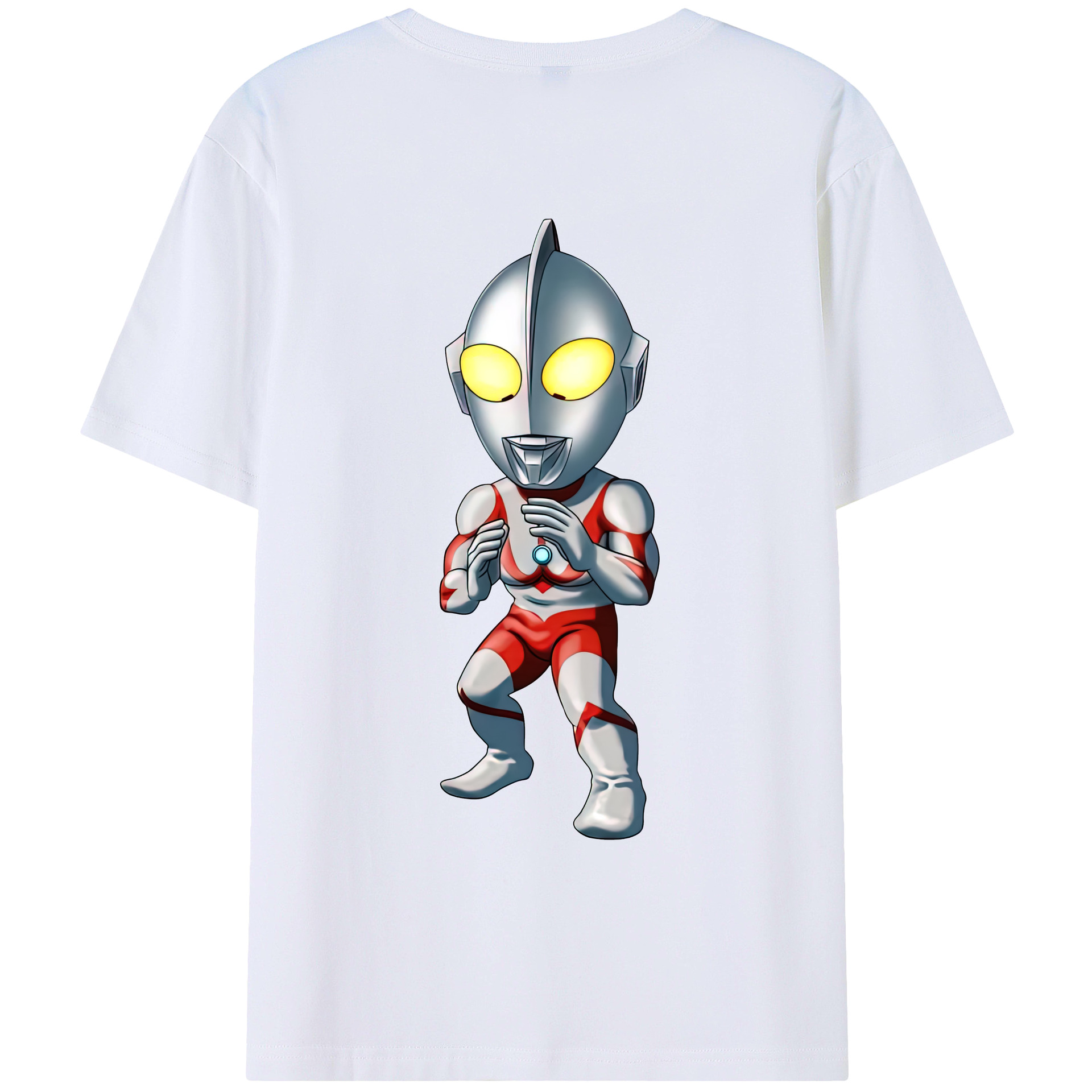 （画像用） ウルトラマン Ultraman 綿100％ メンズ半袖Tシャツ（バックプリント） 通気性