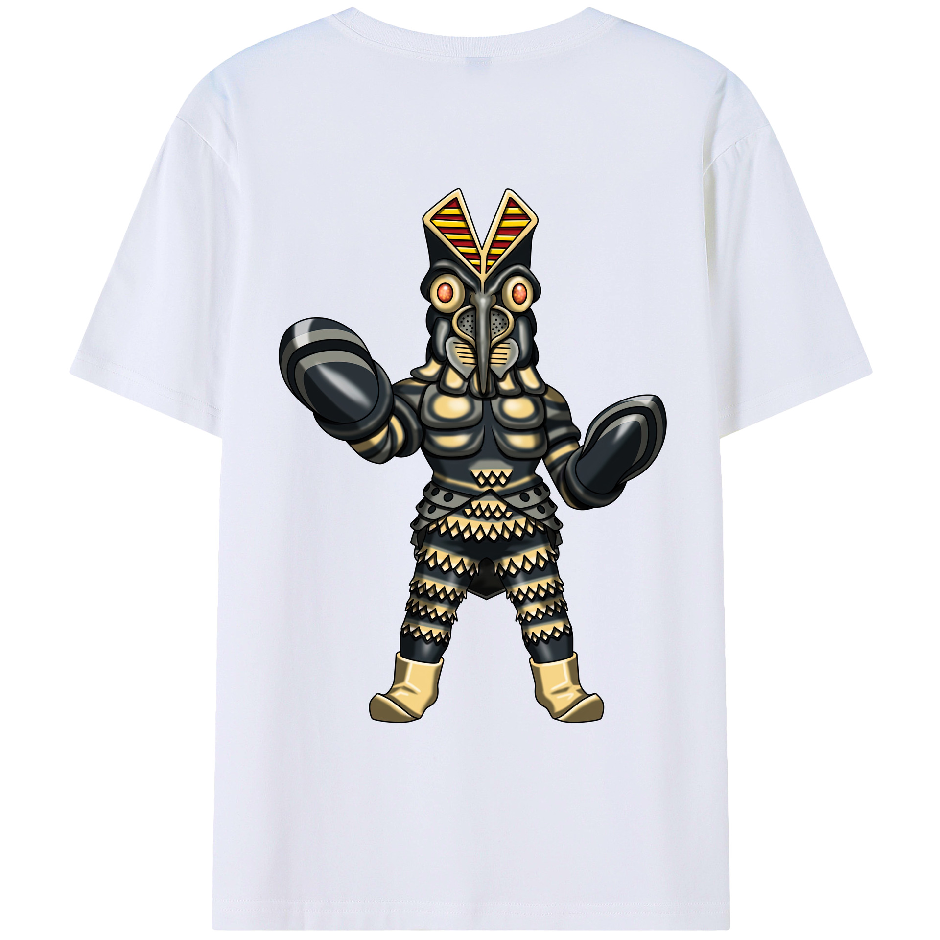 （画像用） ウルトラマン Ultraman 綿100％ メンズ半袖Tシャツ（バックプリント） 通気性