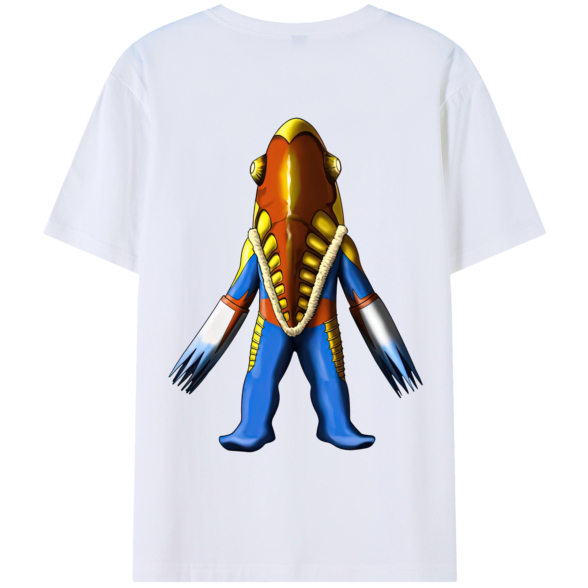 （画像用） ウルトラマン Ultraman 綿100％ メンズ半袖Tシャツ（バックプリント） 通気性