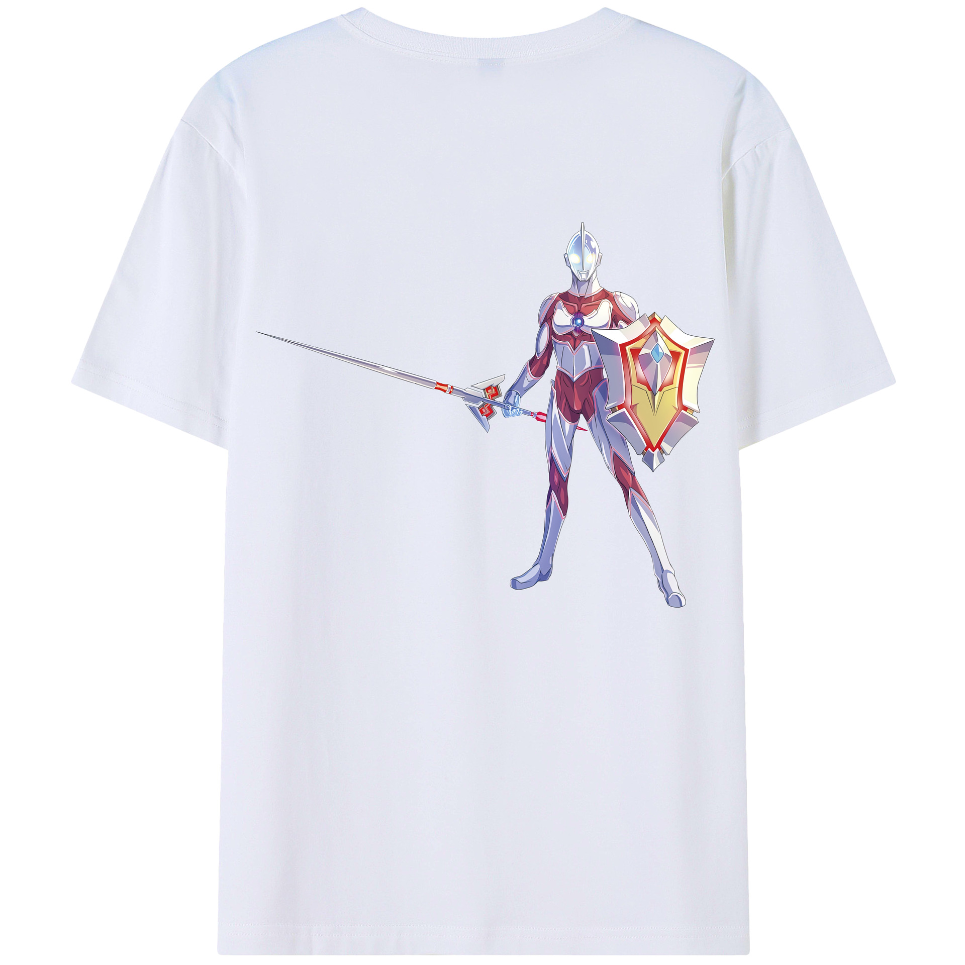 （画像用） ウルトラマン Ultraman 綿100％ メンズ半袖Tシャツ（バックプリント） 通気性