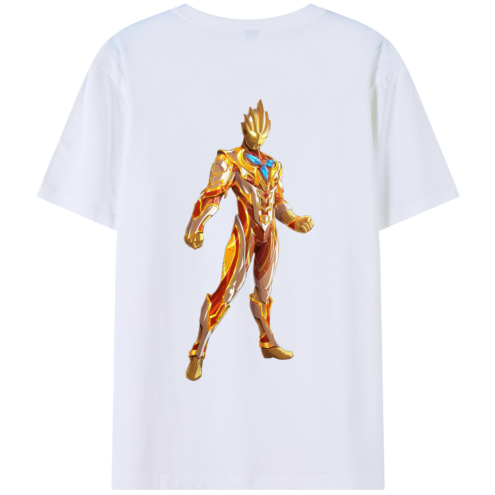 （画像用） ウルトラマン Ultraman 綿100％ メンズ半袖Tシャツ（バックプリント） 通気性