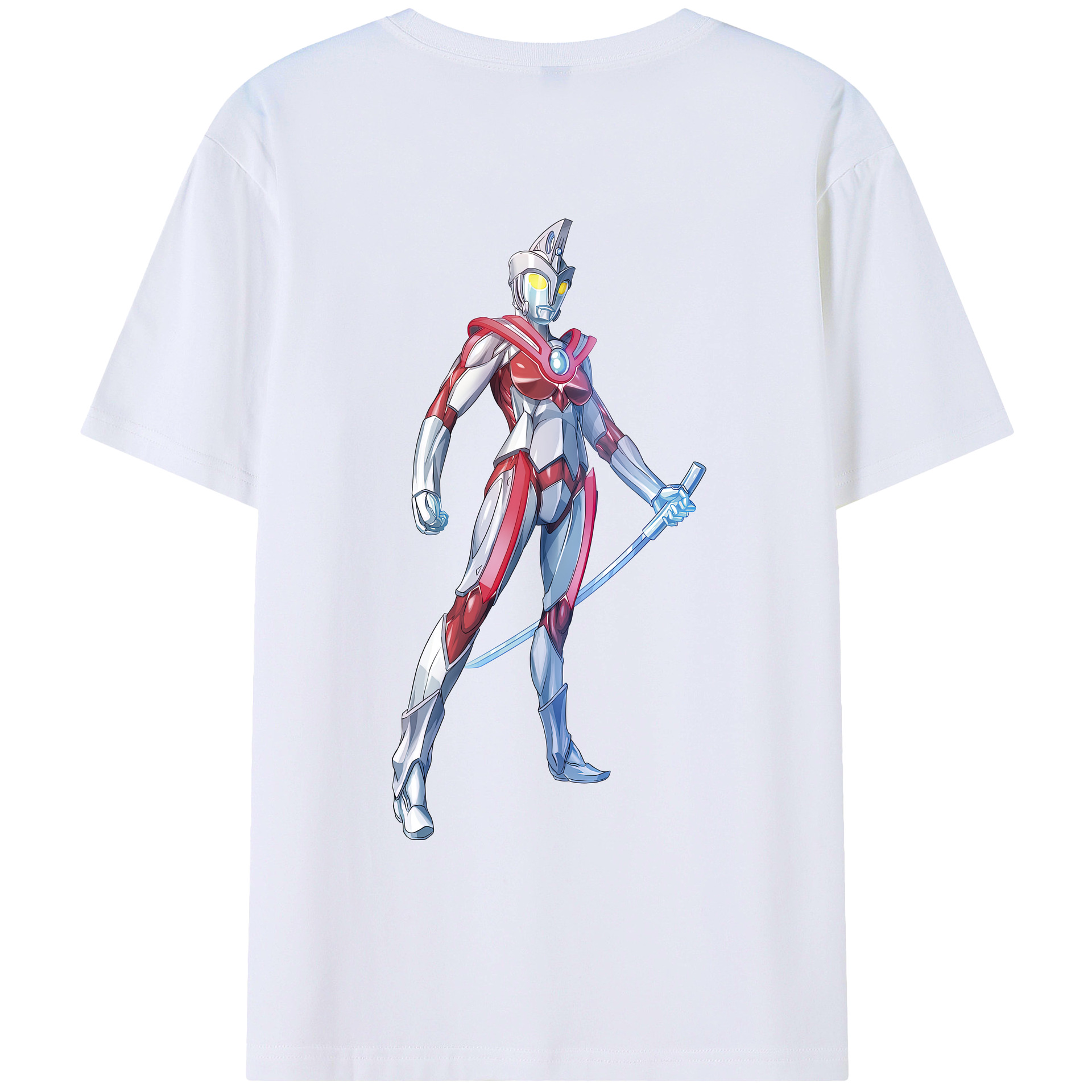 （画像用） ウルトラマン Ultraman 綿100％ メンズ半袖Tシャツ（バックプリント） 通気性