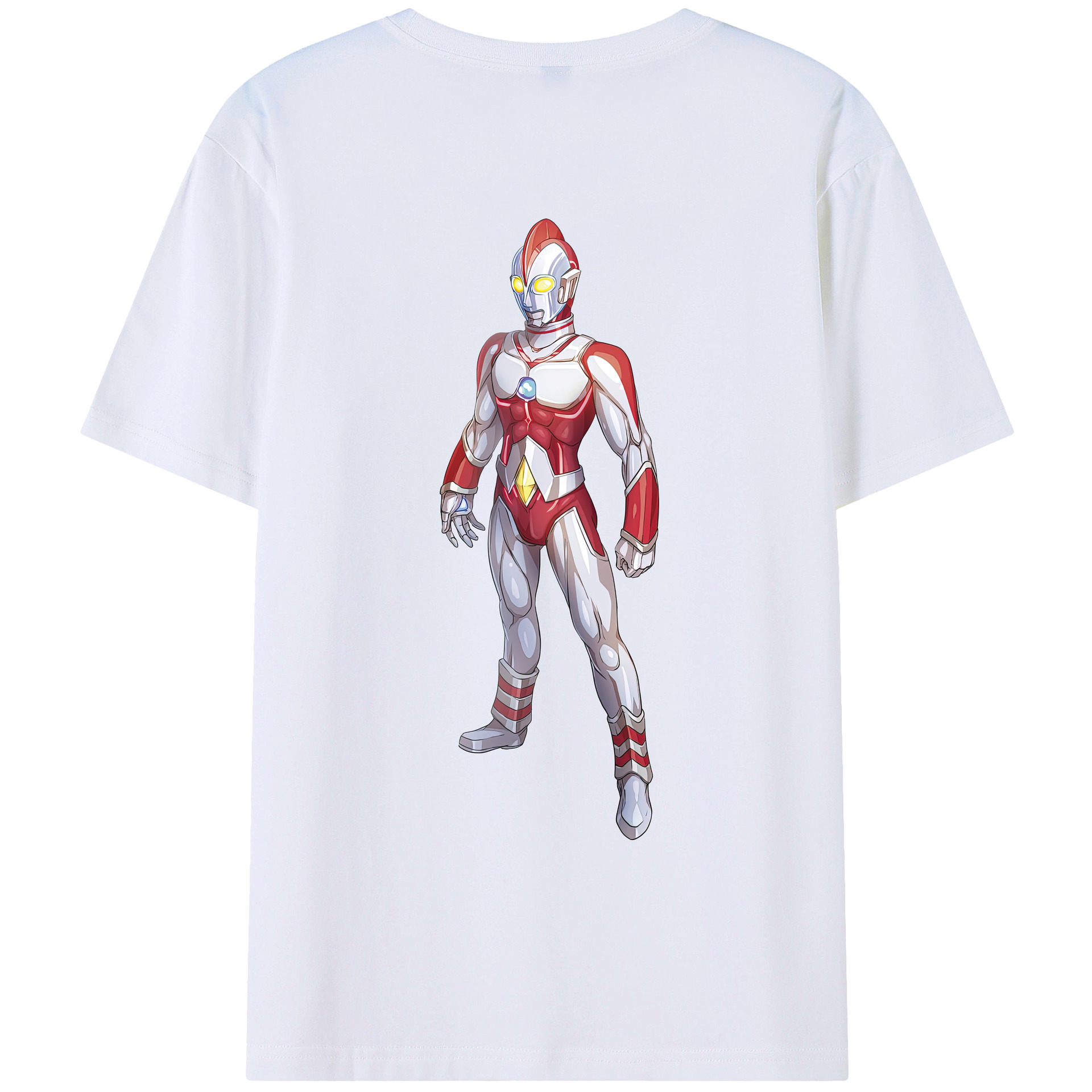 （画像用） ウルトラマン Ultraman 綿100％ メンズ半袖Tシャツ（バックプリント） 通気性