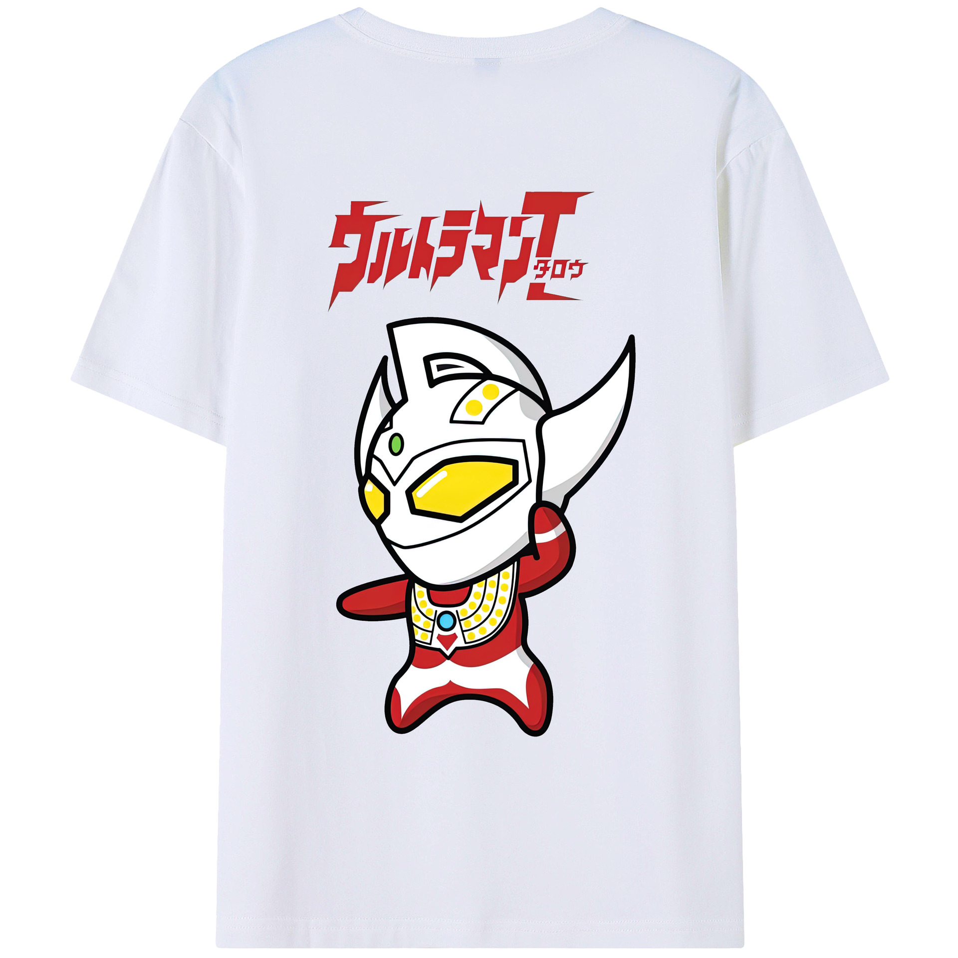 （画像用） ウルトラマン Ultraman 綿100％ メンズ半袖Tシャツ（バックプリント） 通気性