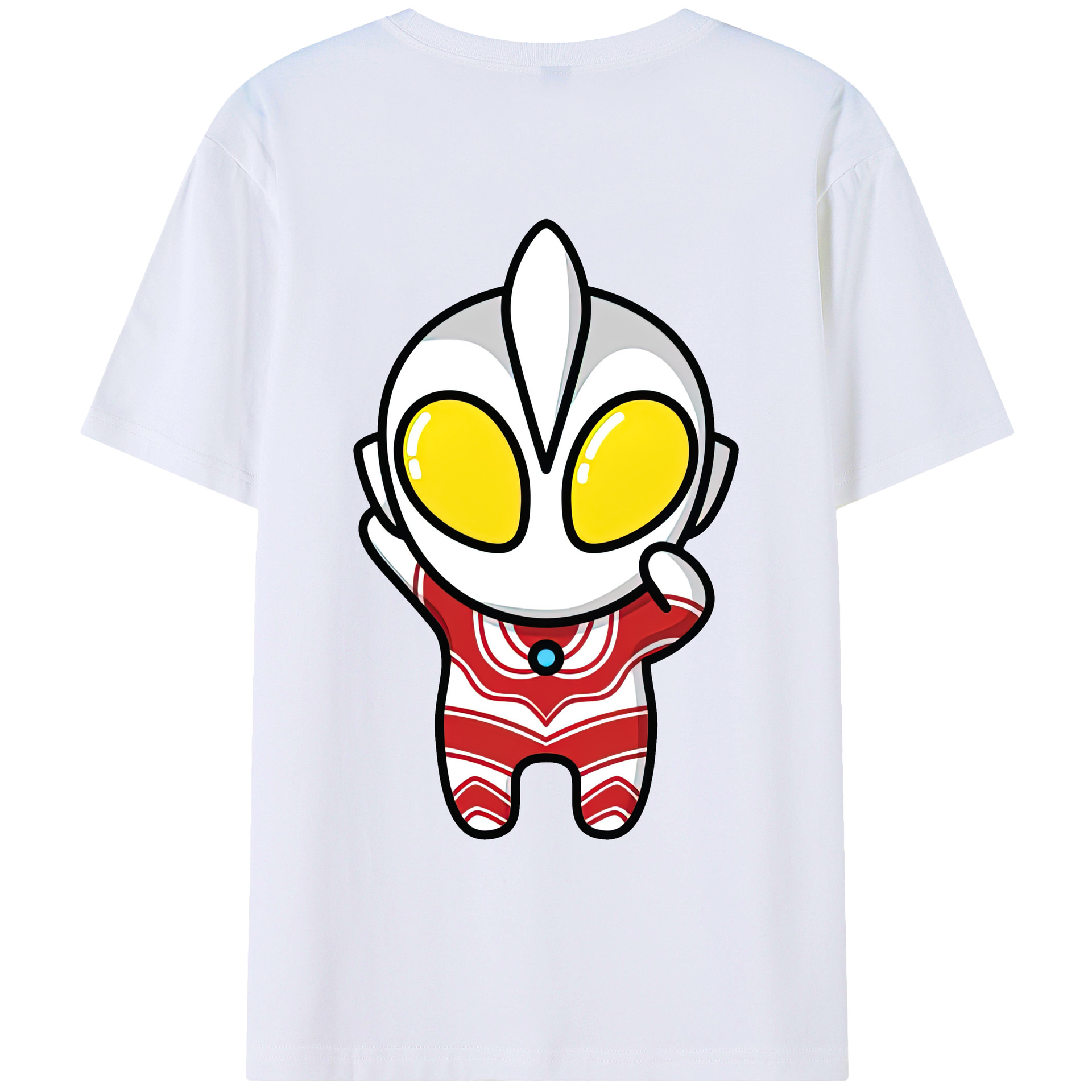 （画像用） ウルトラマン Ultraman 綿100％ メンズ半袖Tシャツ（バックプリント） 通気性