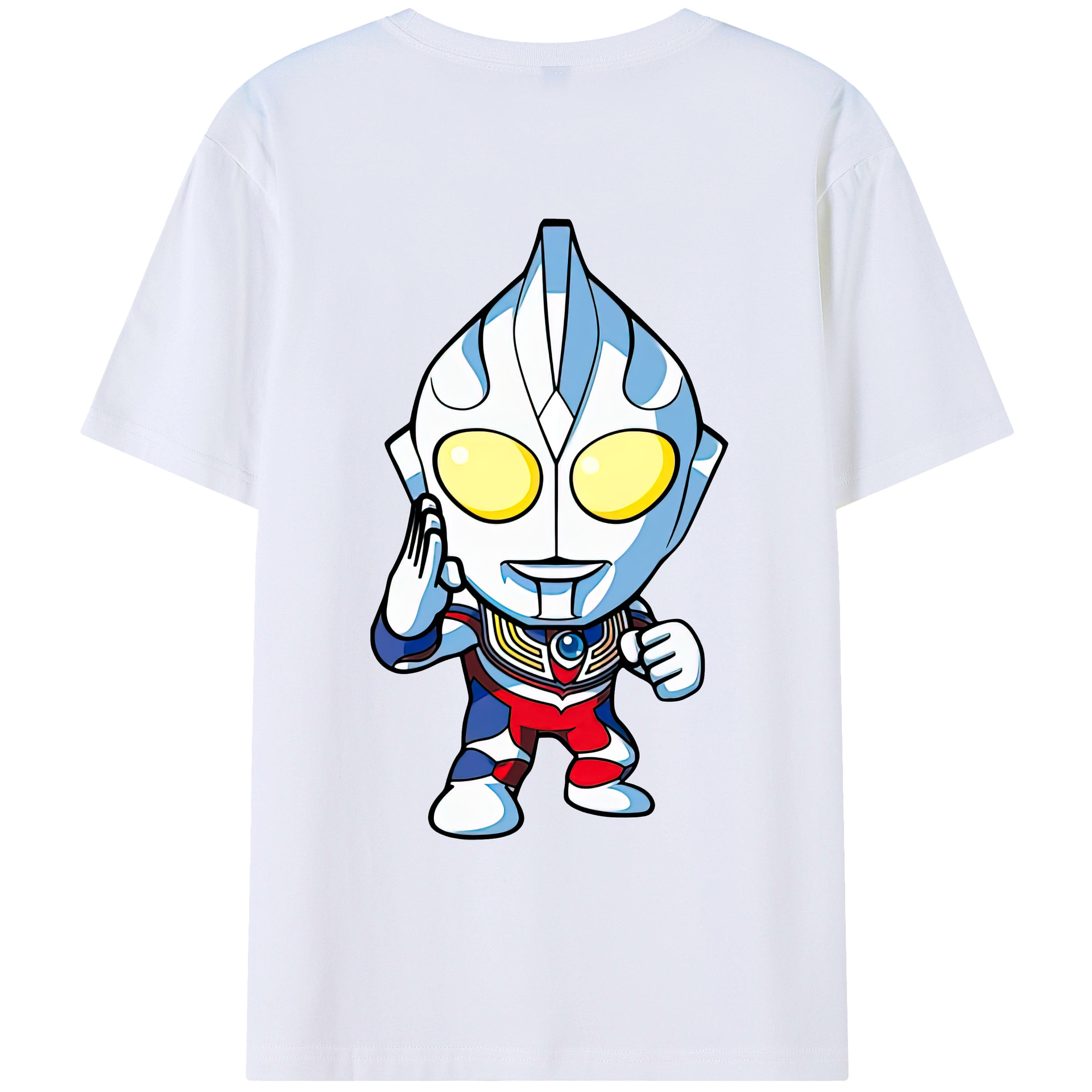 （画像用） ウルトラマン Ultraman 綿100％ メンズ半袖Tシャツ（バックプリント） 通気性