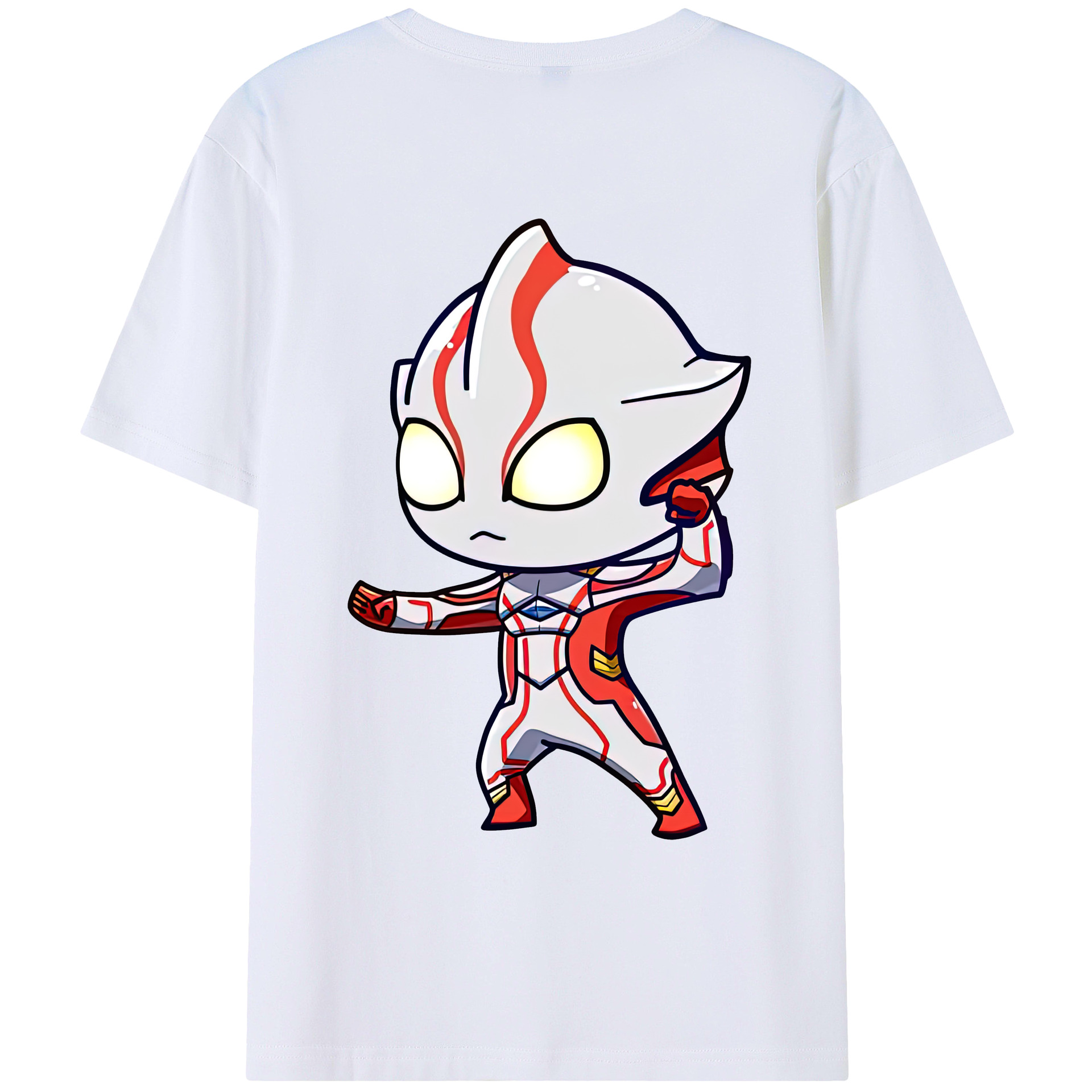 （画像用） ウルトラマン Ultraman 綿100％ メンズ半袖Tシャツ（バックプリント） 通気性