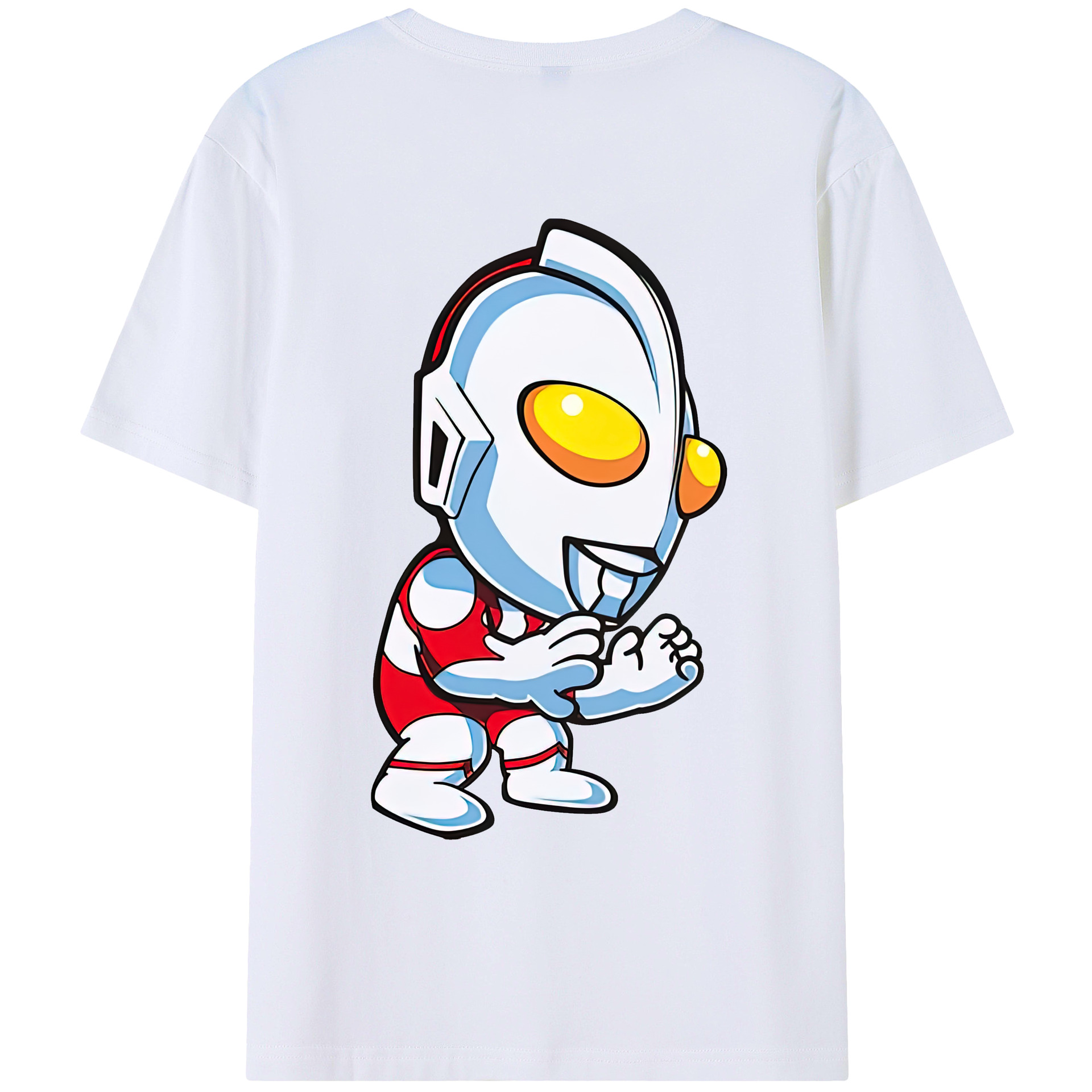 （画像用） ウルトラマン Ultraman 綿100％ メンズ半袖Tシャツ（バックプリント） 通気性