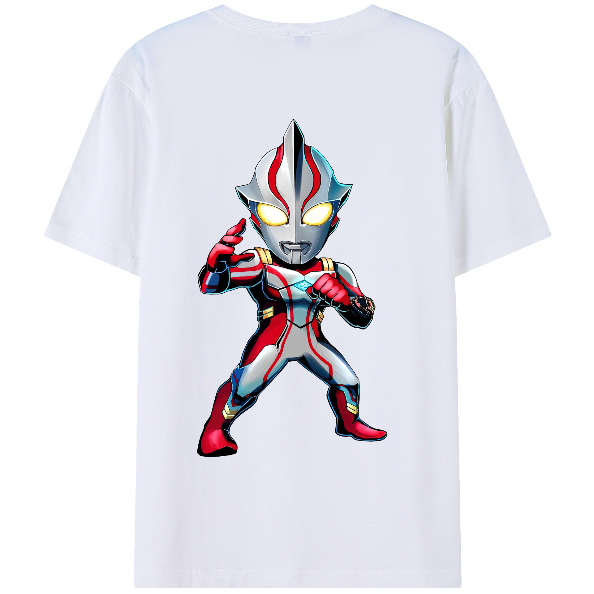 （画像用） ウルトラマン Ultraman 綿100％ メンズ半袖Tシャツ（バックプリント） 通気性