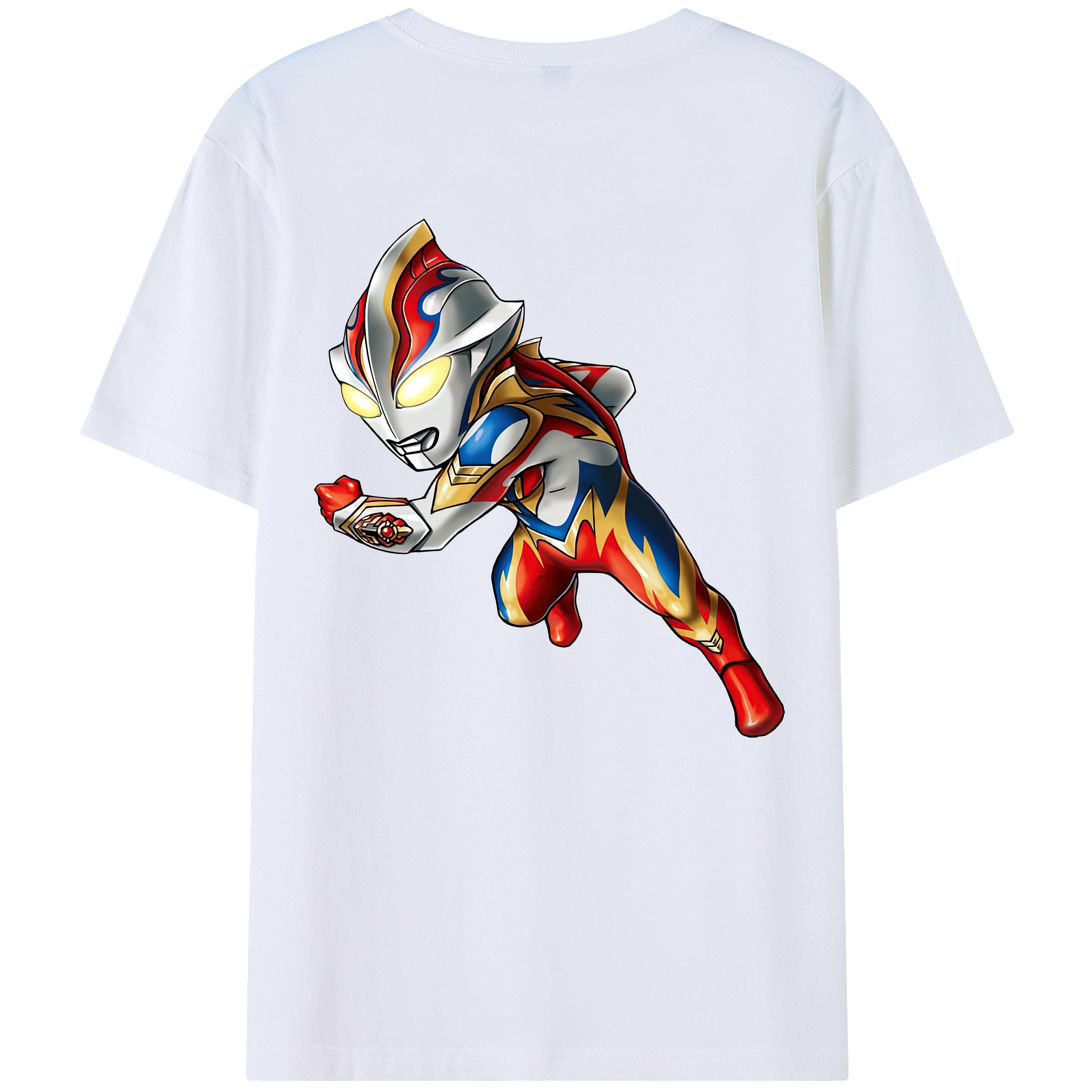 （画像用） ウルトラマン Ultraman 綿100％ メンズ半袖Tシャツ（バックプリント） 通気性
