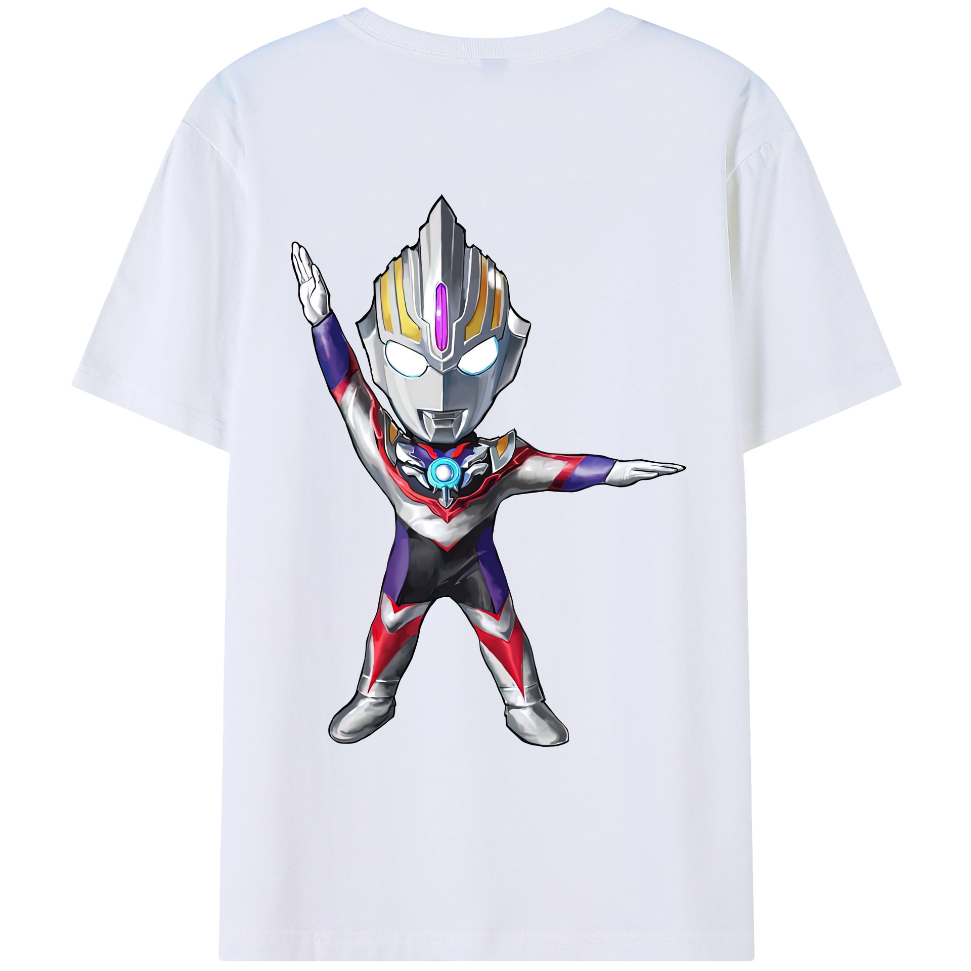 （画像用） ウルトラマン Ultraman 綿100％ メンズ半袖Tシャツ（バックプリント） 通気性