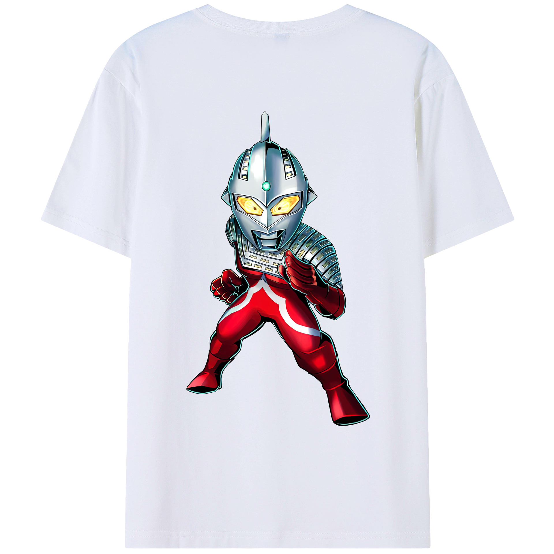 （画像用） ウルトラマン Ultraman 綿100％ メンズ半袖Tシャツ（バックプリント） 通気性