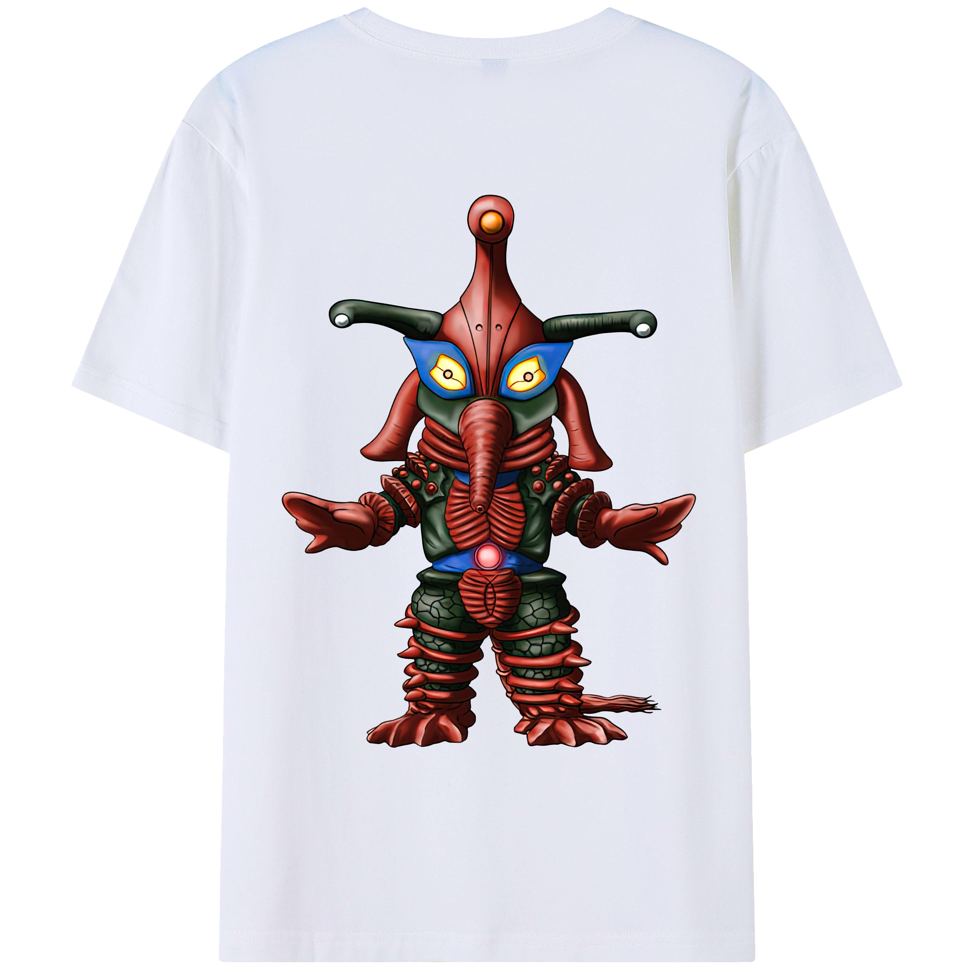 （画像用） ウルトラマン Ultraman 綿100％ メンズ半袖Tシャツ（バックプリント） 通気性