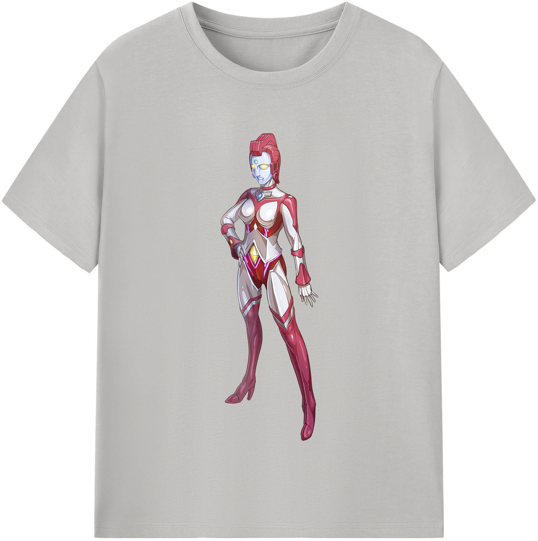 （画像用） ウルトラマン Ultraman レディースカジュアルプリントTシャツ（綿100％）