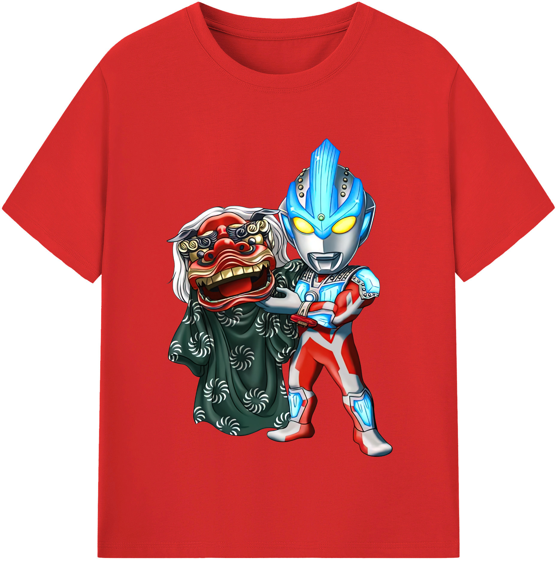 （画像用） ウルトラマン Ultraman レディースカジュアルプリントTシャツ（綿100％）