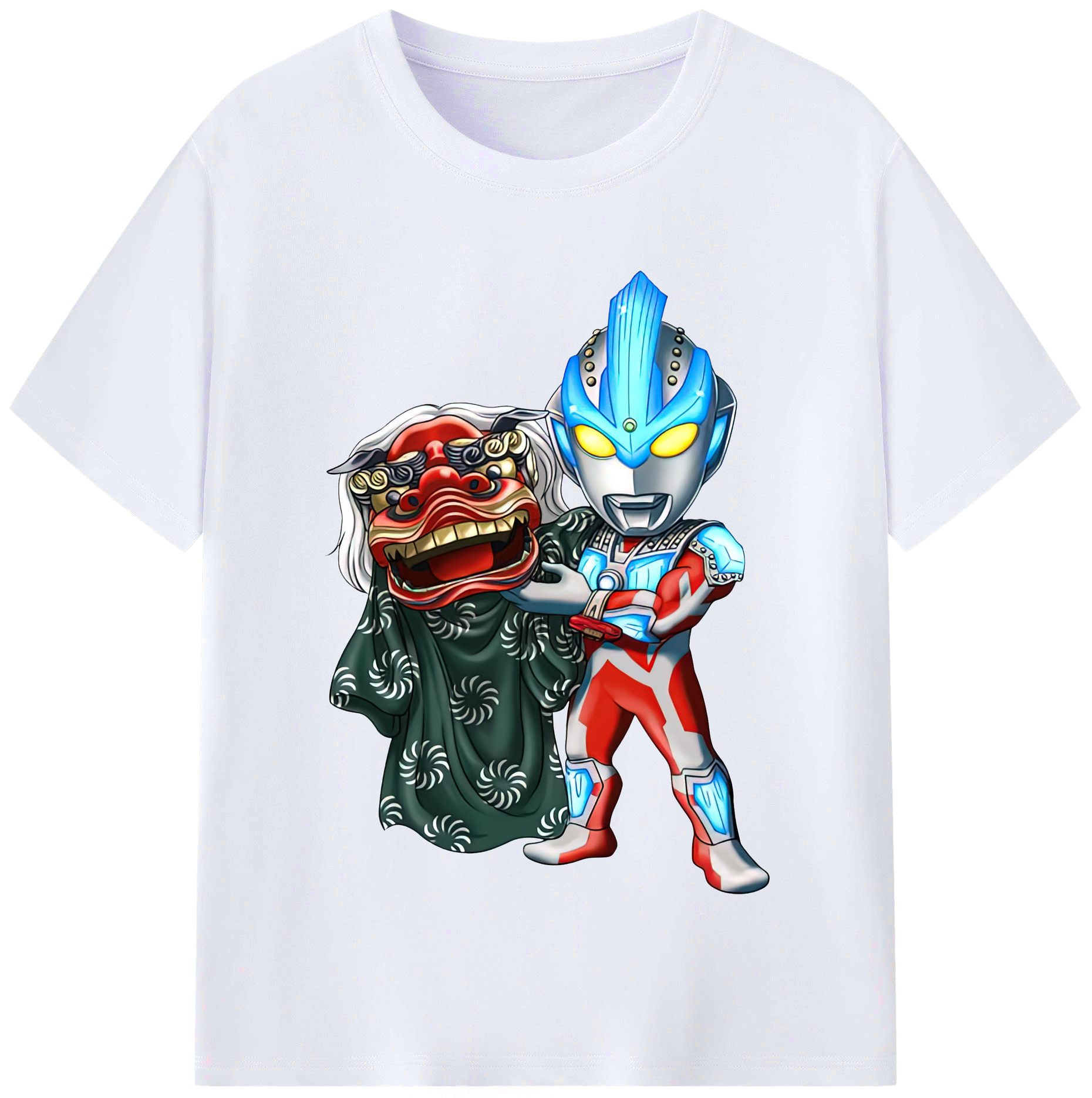 （画像用） ウルトラマン Ultraman レディースカジュアルプリントTシャツ（綿100％）