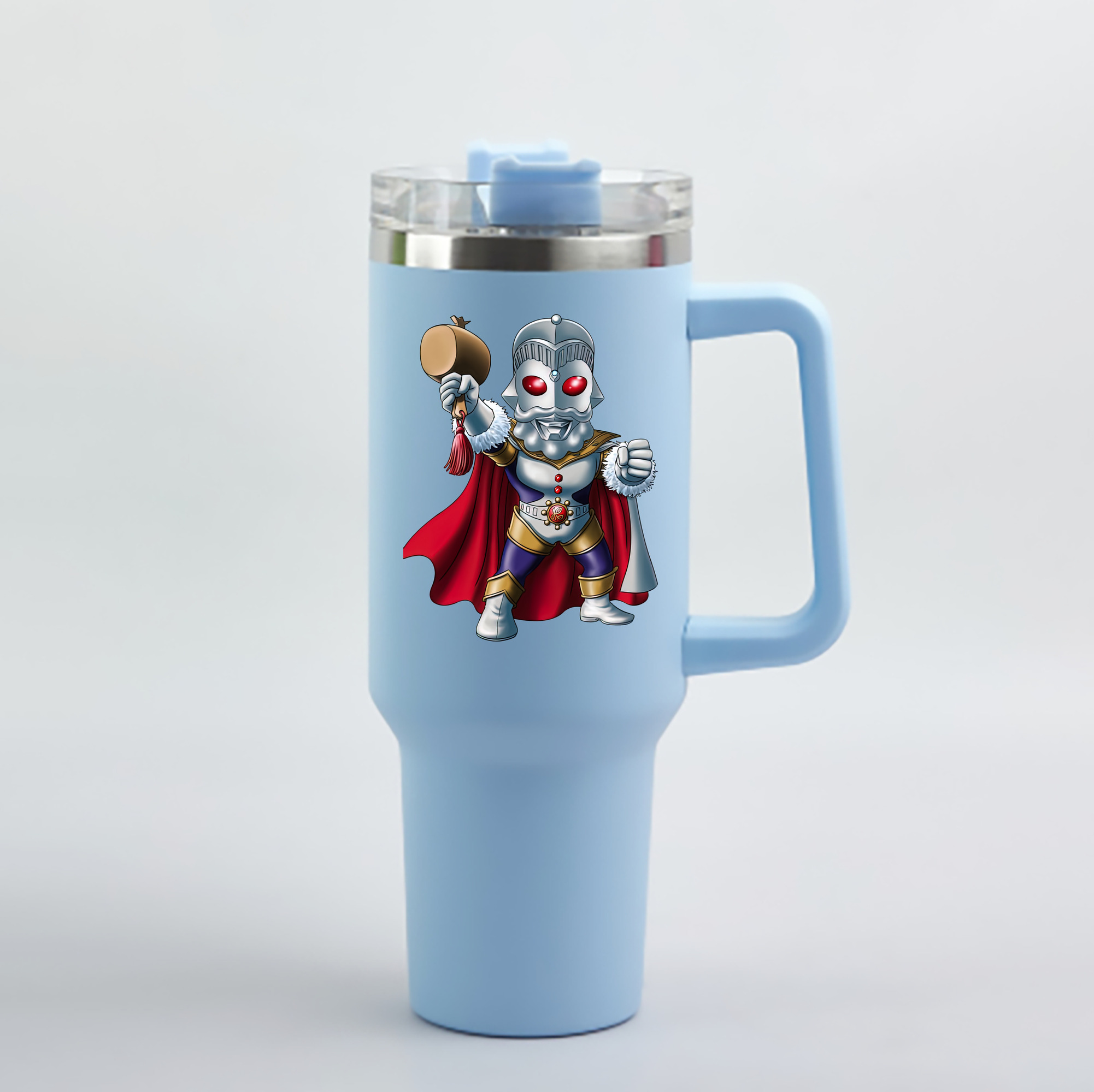 （画像用） ウルトラマン Ultraman 1200mL車用タンブラー - クリスタルステッカー（プラスチックストロー付き）