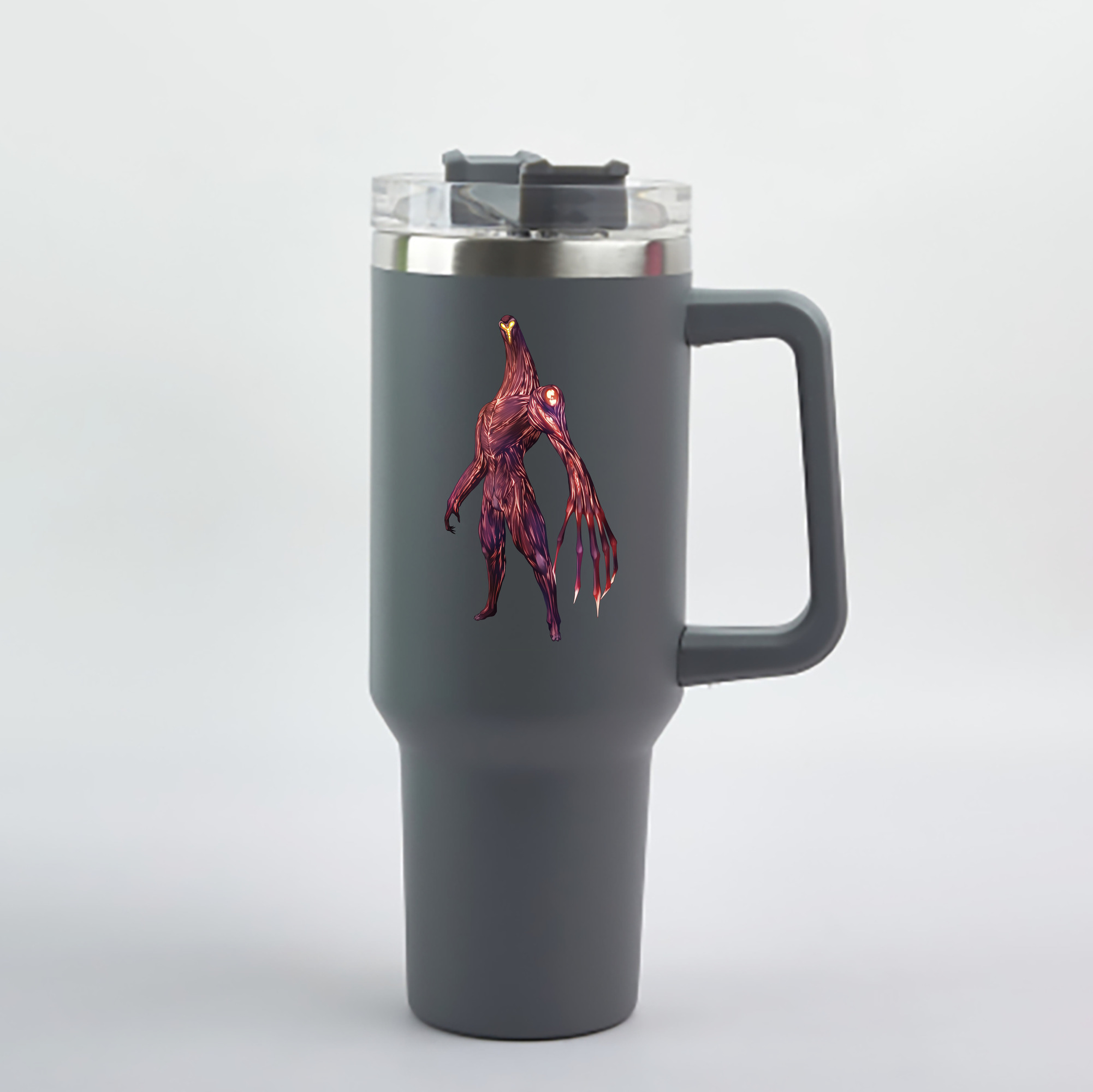 （画像用） ウルトラマン Ultraman 1200mL車用タンブラー - クリスタルステッカー（プラスチックストロー付き）