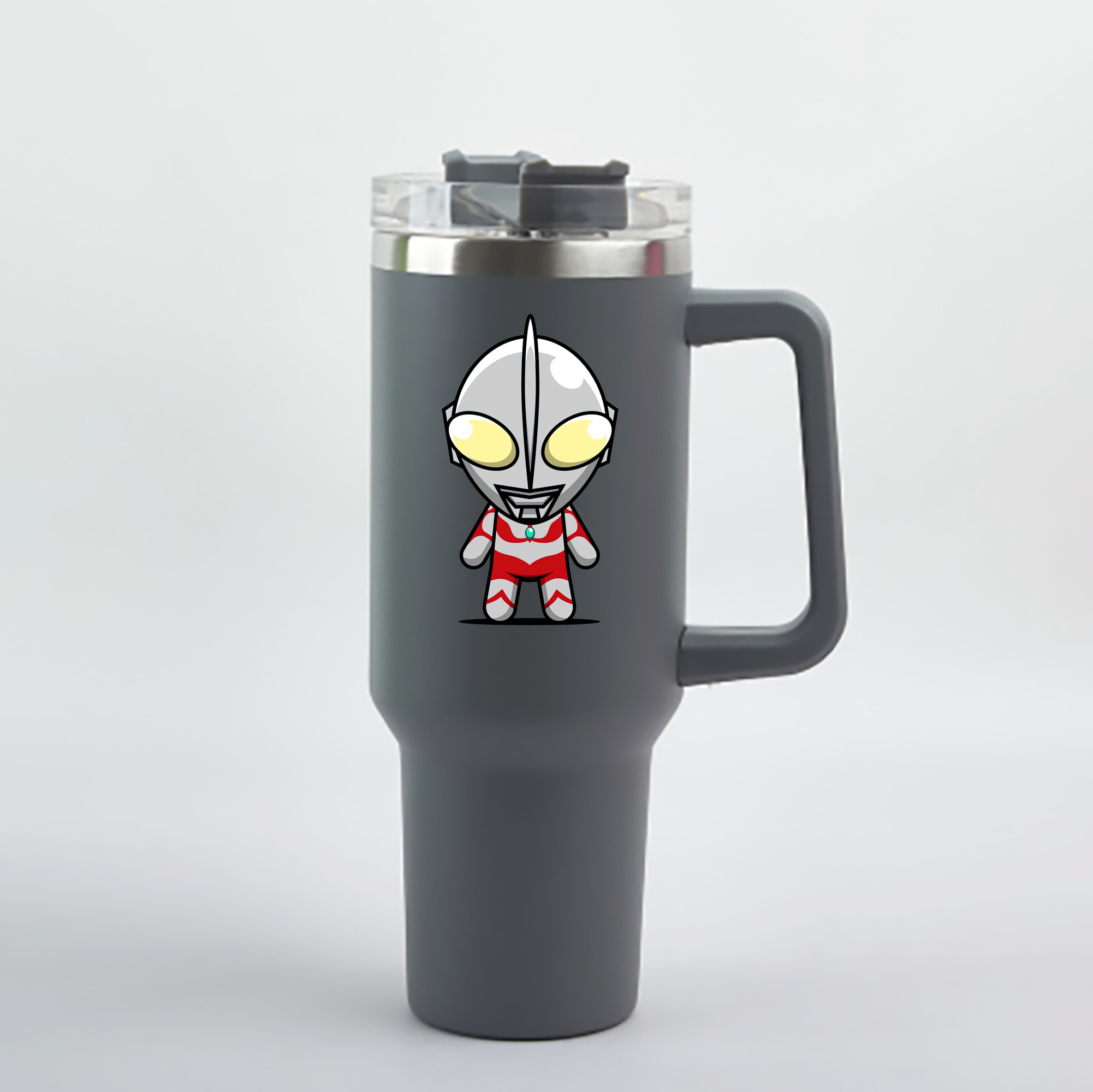 （画像用） ウルトラマン Ultraman 1200mL車用タンブラー - クリスタルステッカー（プラスチックストロー付き）