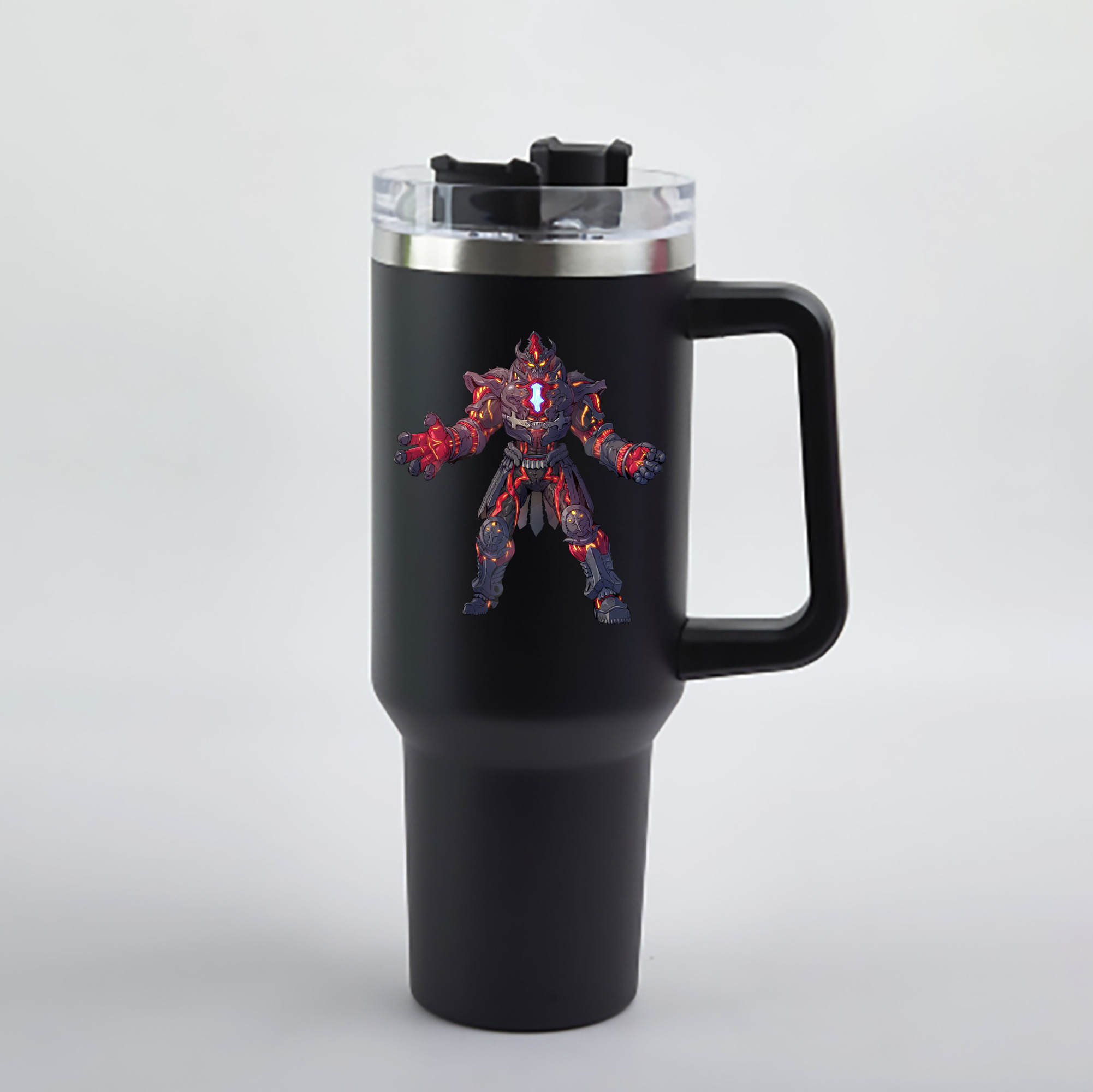 （画像用） ウルトラマン Ultraman 1200mL車用タンブラー - クリスタルステッカー（プラスチックストロー付き）