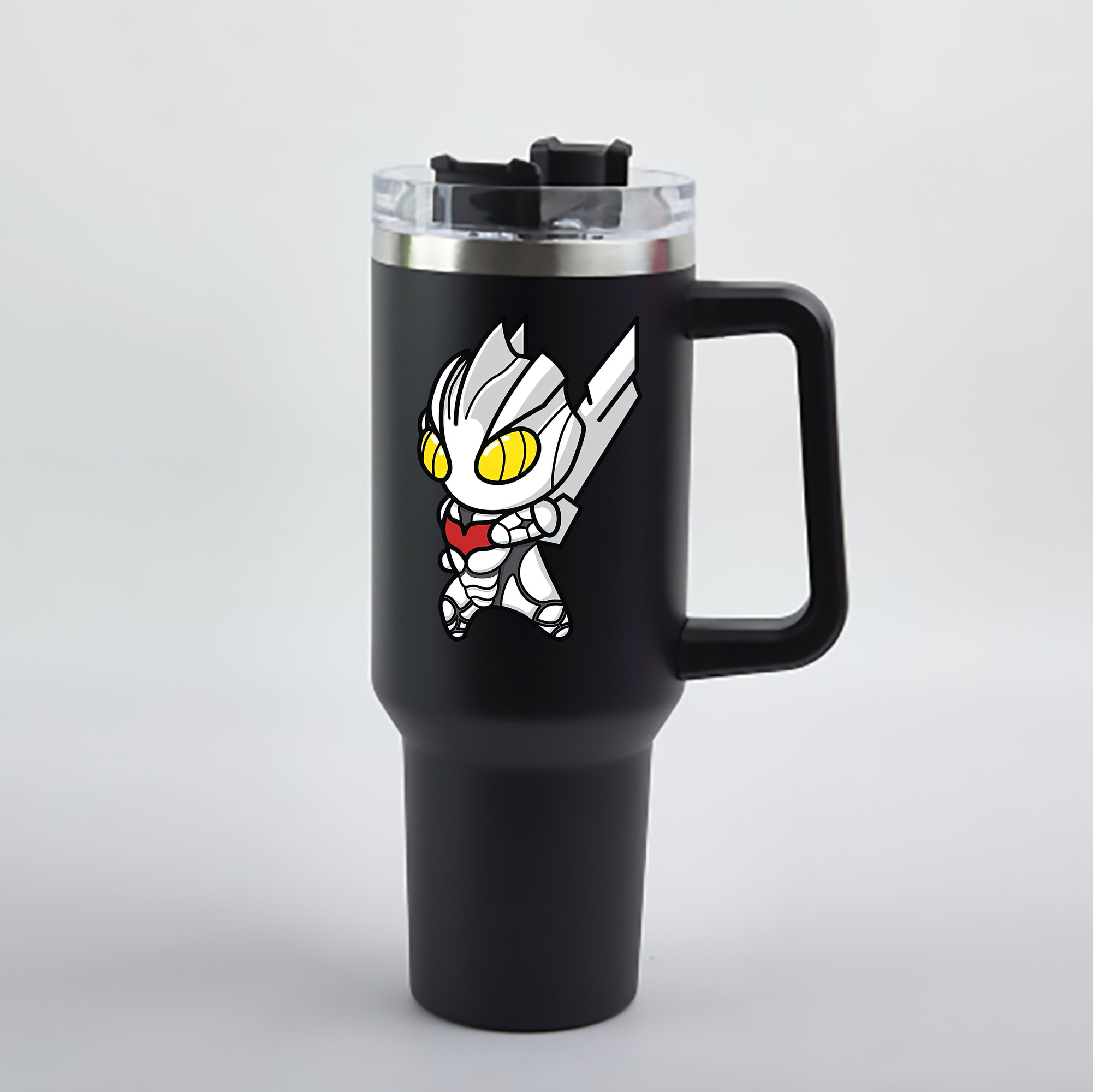 （画像用） ウルトラマン Ultraman 1200mL車用タンブラー - クリスタルステッカー（プラスチックストロー付き）