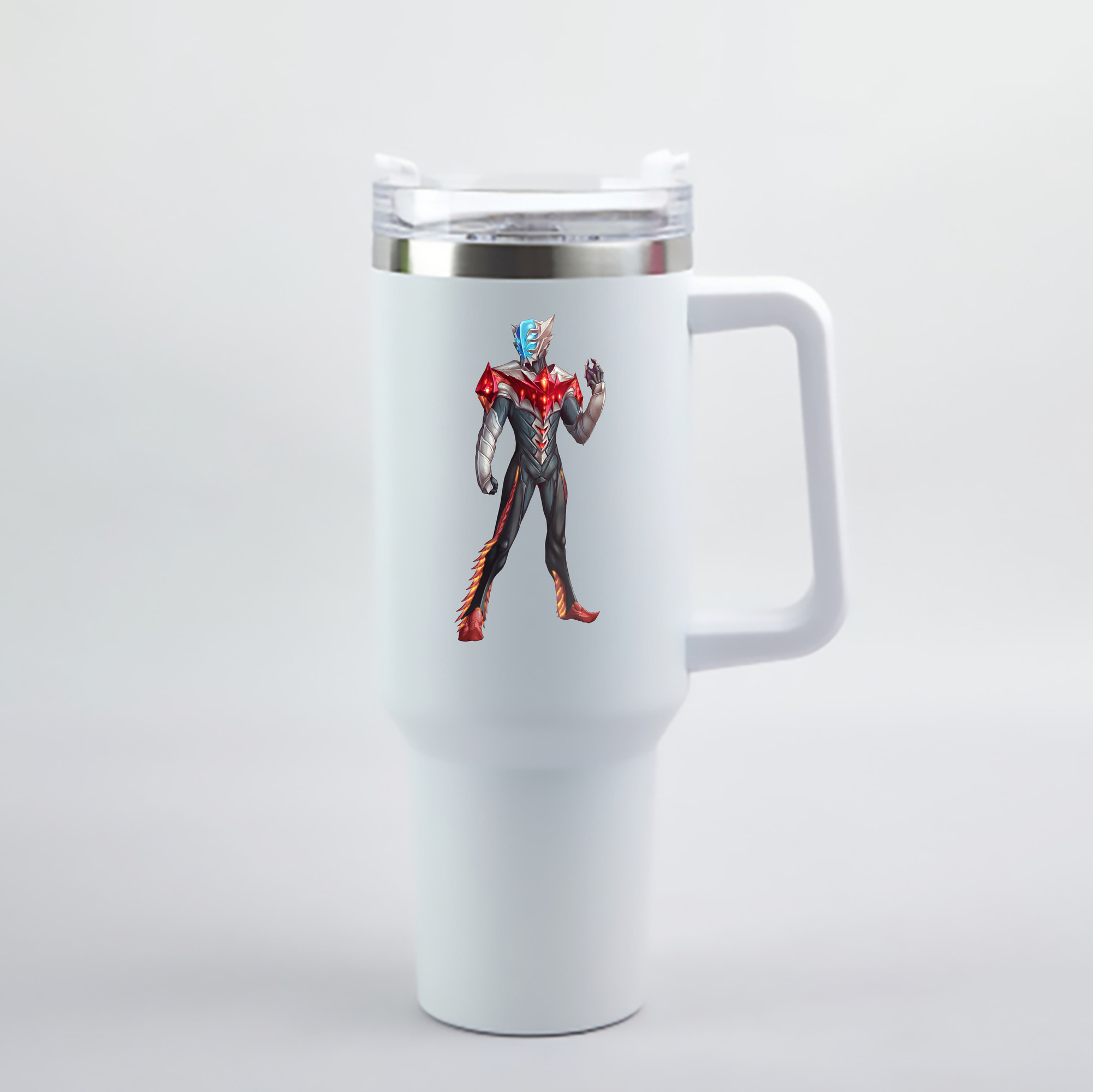 （画像用） ウルトラマン Ultraman 1200mL車用タンブラー - クリスタルステッカー（プラスチックストロー付き）