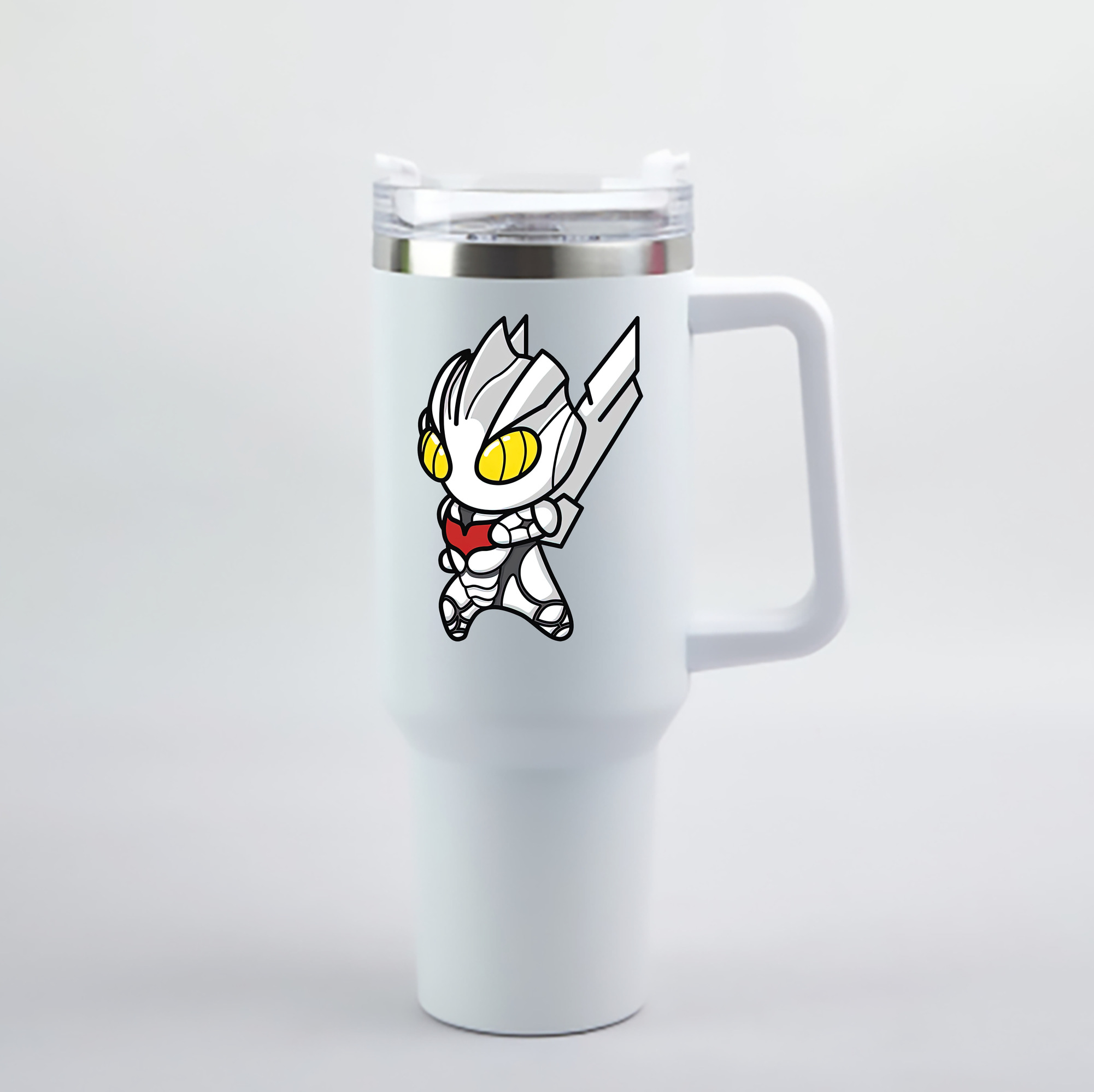 （画像用） ウルトラマン Ultraman 1200mL車用タンブラー - クリスタルステッカー（プラスチックストロー付き）