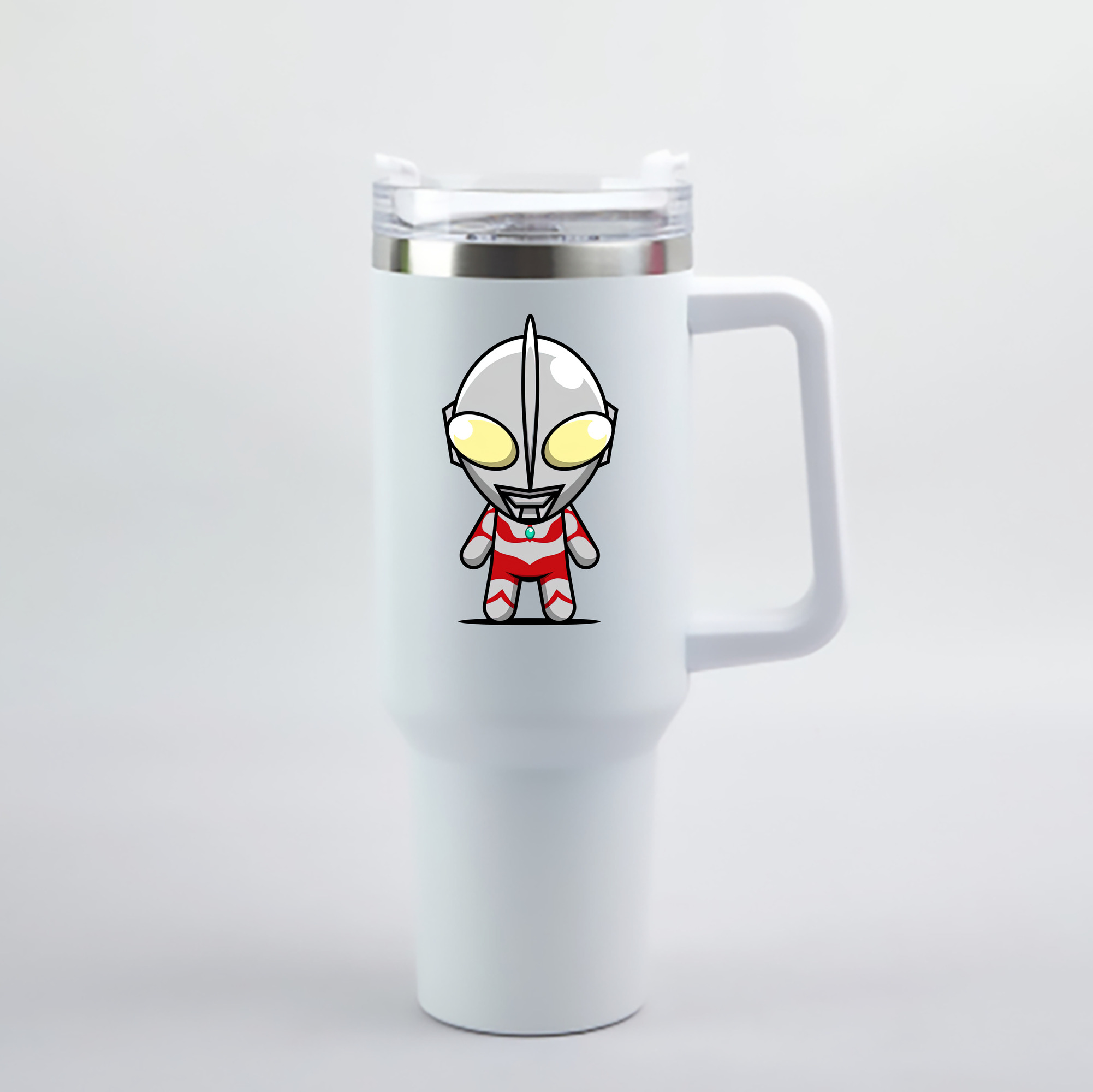 （画像用） ウルトラマン Ultraman 1200mL車用タンブラー - クリスタルステッカー（プラスチックストロー付き）