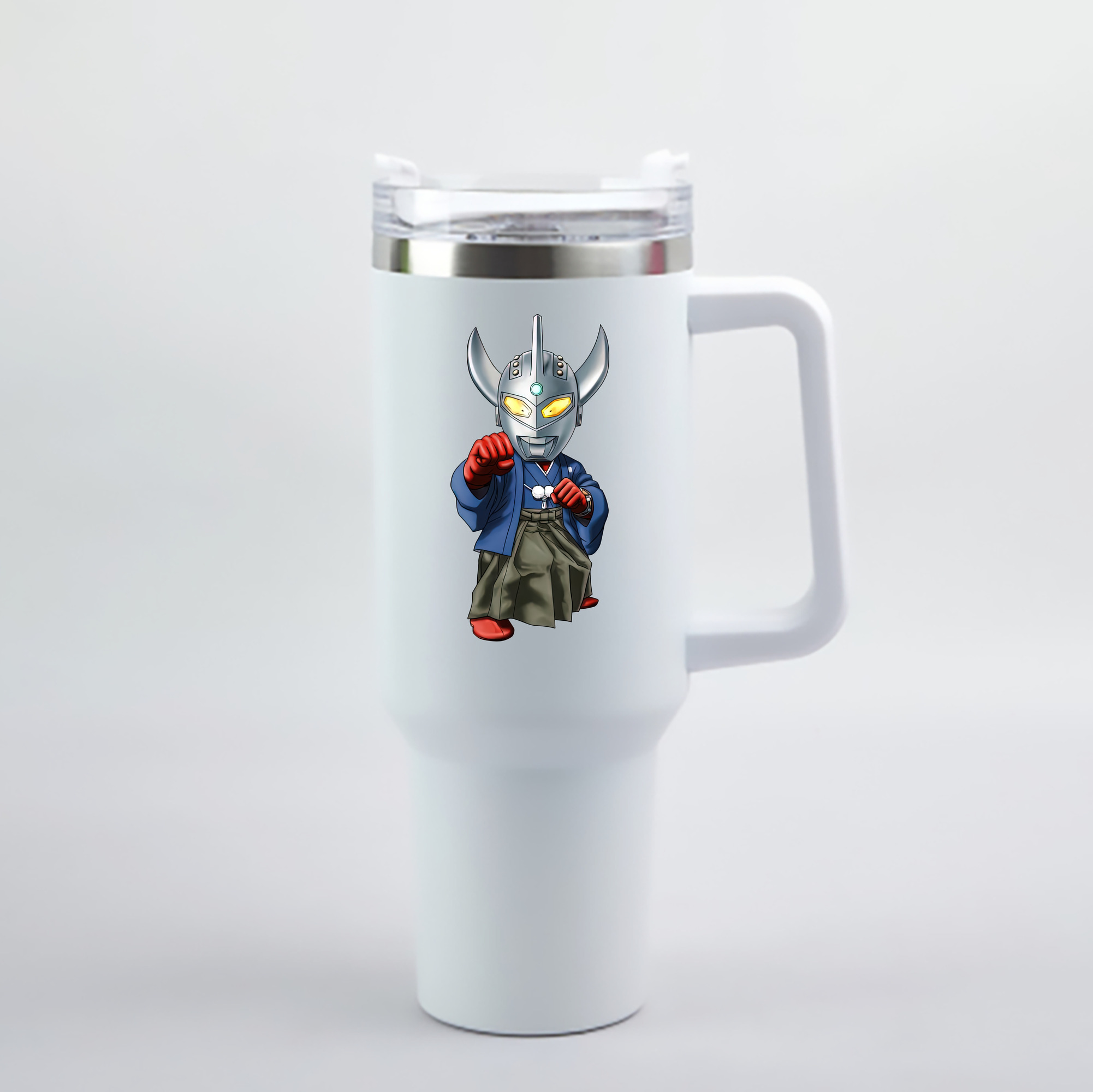 （画像用） ウルトラマン Ultraman 1200mL車用タンブラー - クリスタルステッカー（プラスチックストロー付き）